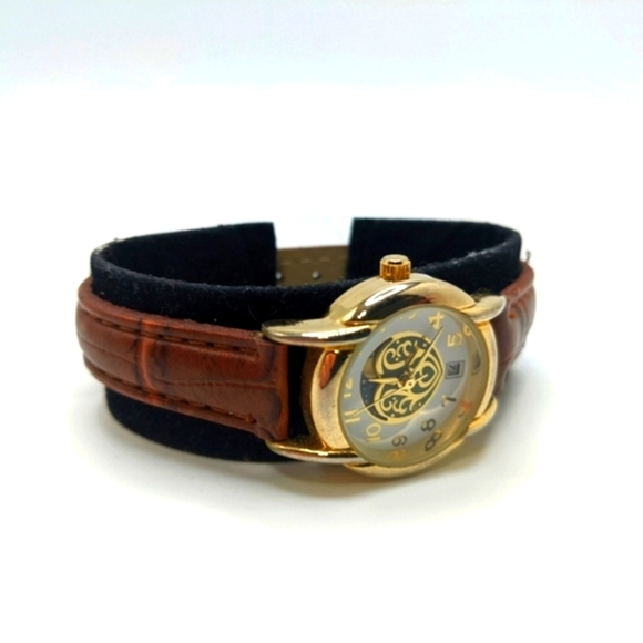 Vintage White Stag, Day and Night, Sun & Moon Phase Wristwatch - Picture 5 of 16